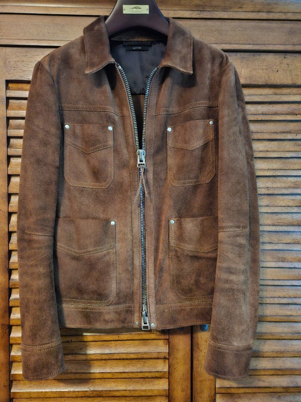 TOM FORD JACKET WESTERN SUEDE 48 IT